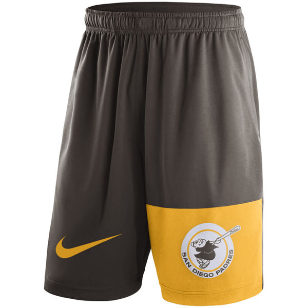 7Mens San Diego Padres Nike Brown Cooperstown Collection Dry Fly Shorts