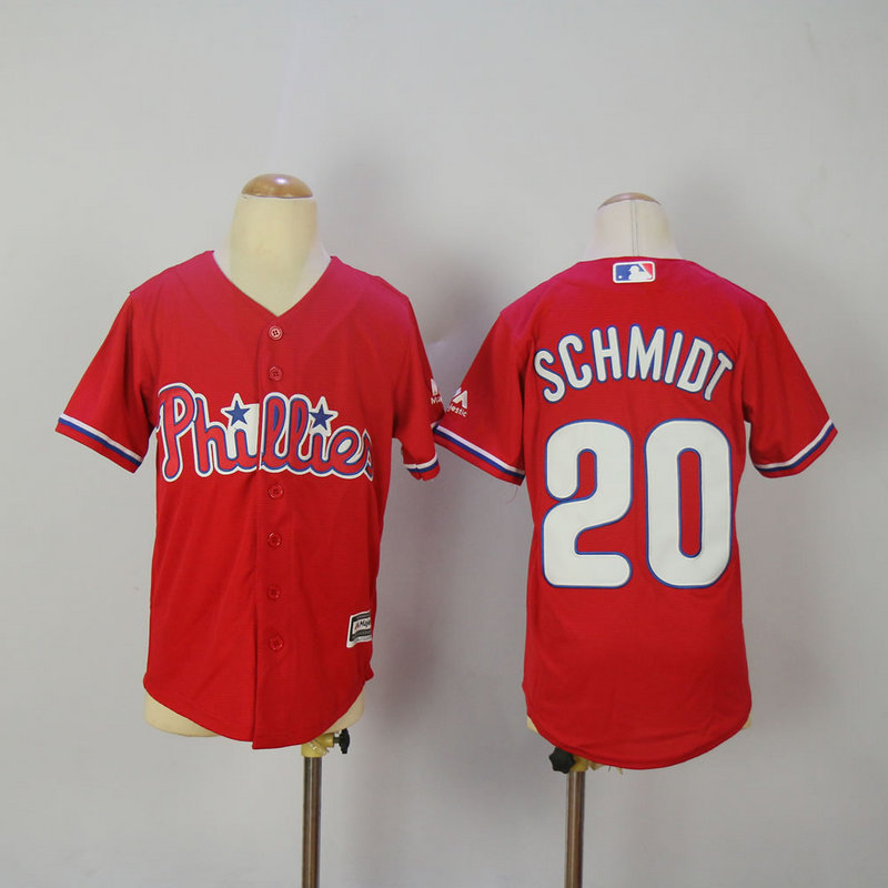MLB Philadelphia Phillies #20 Schmidt Red Kids Jersey