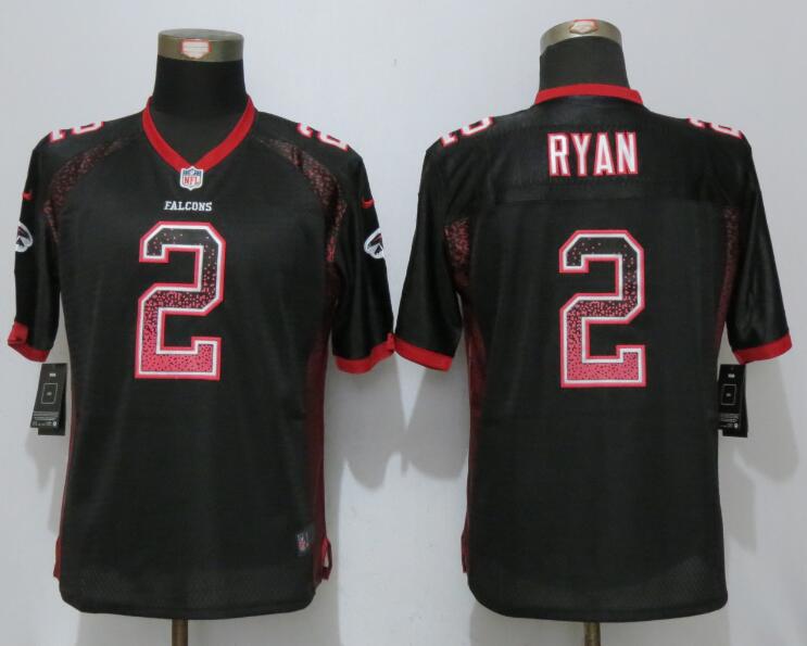 Women New Nike Atlanta Falcons 2 Ryan Drift Fashion Black Elite Jersey
