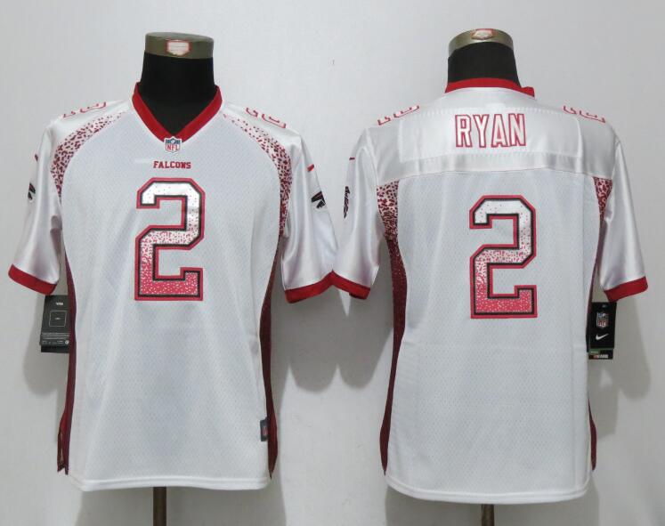 Women New Nike Atlanta Falcons 2 Ryan Drift Fashion White Elite Jersey