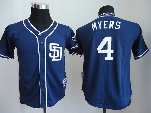 Kids MLB San Diego Padres #4 Myers Blue Jersey