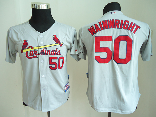 Kids MLB St. Louis Cardinals #50 Wainwright White Jersey 