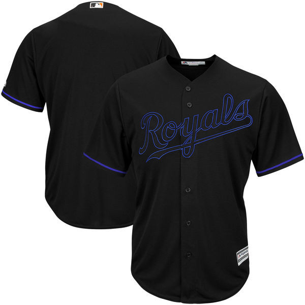 Majestics MLB Kansas City Royals Blue Personalized Jersey