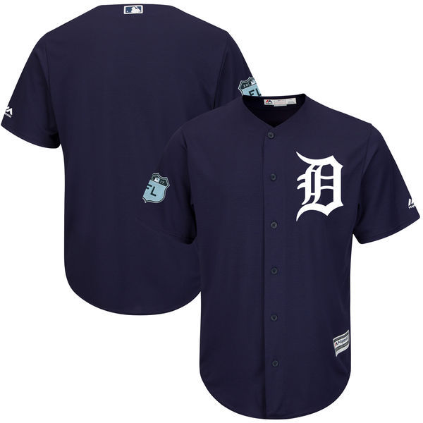 Majestics MLB Detroit Tigers Custom D.Blue Jersey