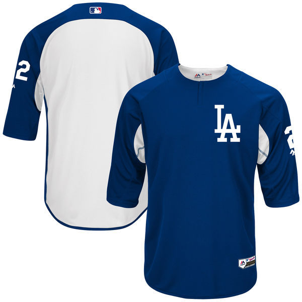 MLB Los Angeles Dodgers Custom Blue Batting Practice Jersey