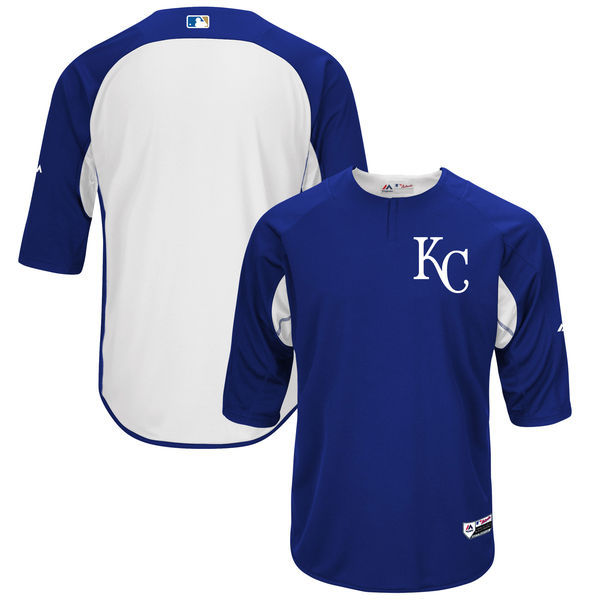 MLB Kansas City Royals Custom Batting Practice Blue Jersey