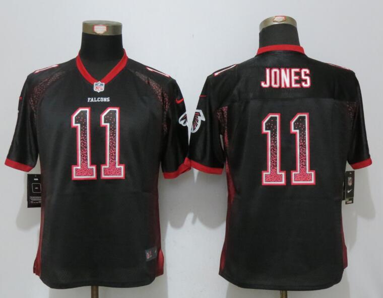 Women New Nike Atlanta Falcons 11 Jones Drift Fashion Black Elite Jersey