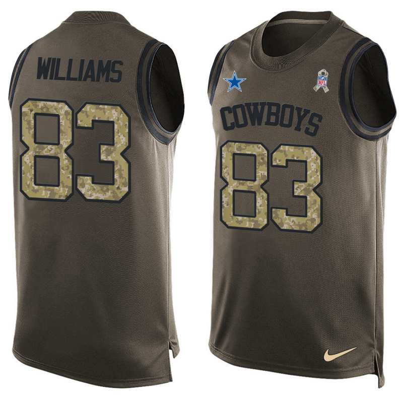 NFL Dallas Cowboys #83 Williams Limited Green Salute to Service Tank Top