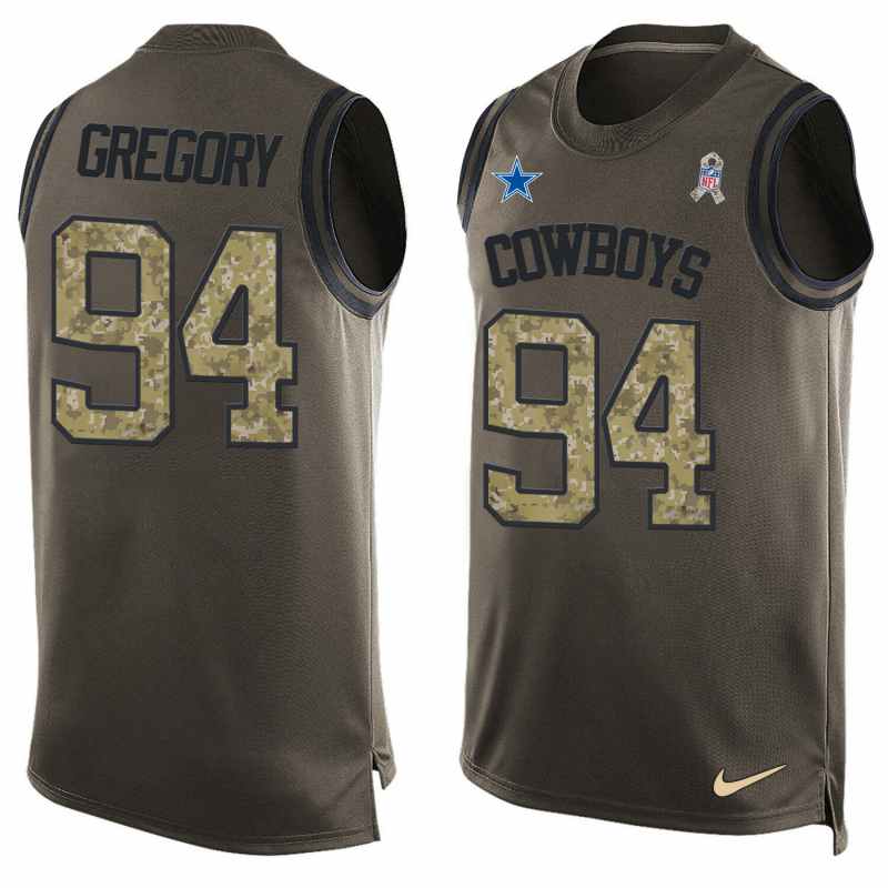 NFL Dallas Cowboys #94 Gregory Limited Green Salute to Service Tank Top