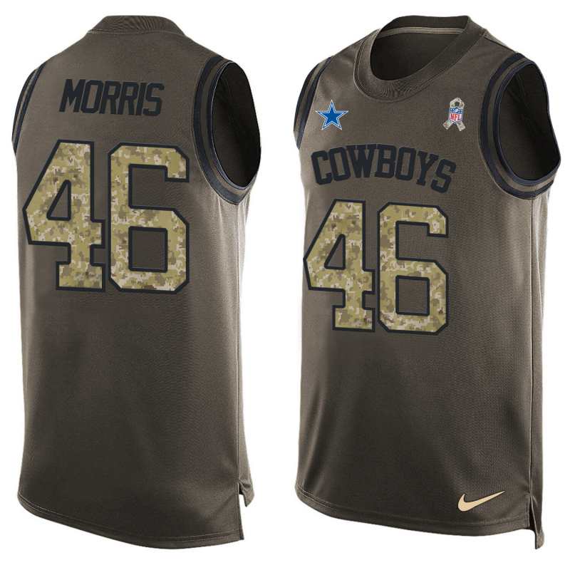 NFL Dallas Cowboys #46 Morris Limited Green Salute to Service Tank Top