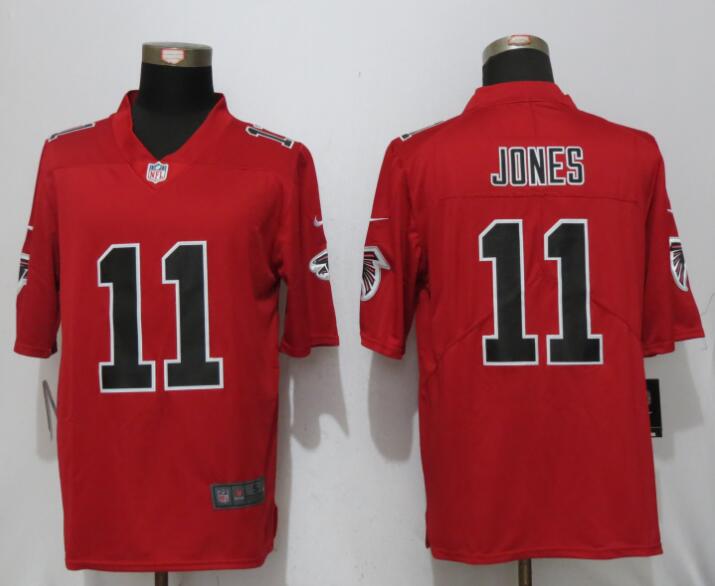 New Nike Atlanta Falcons 11 Jones Red Color Rush Limited Jersey