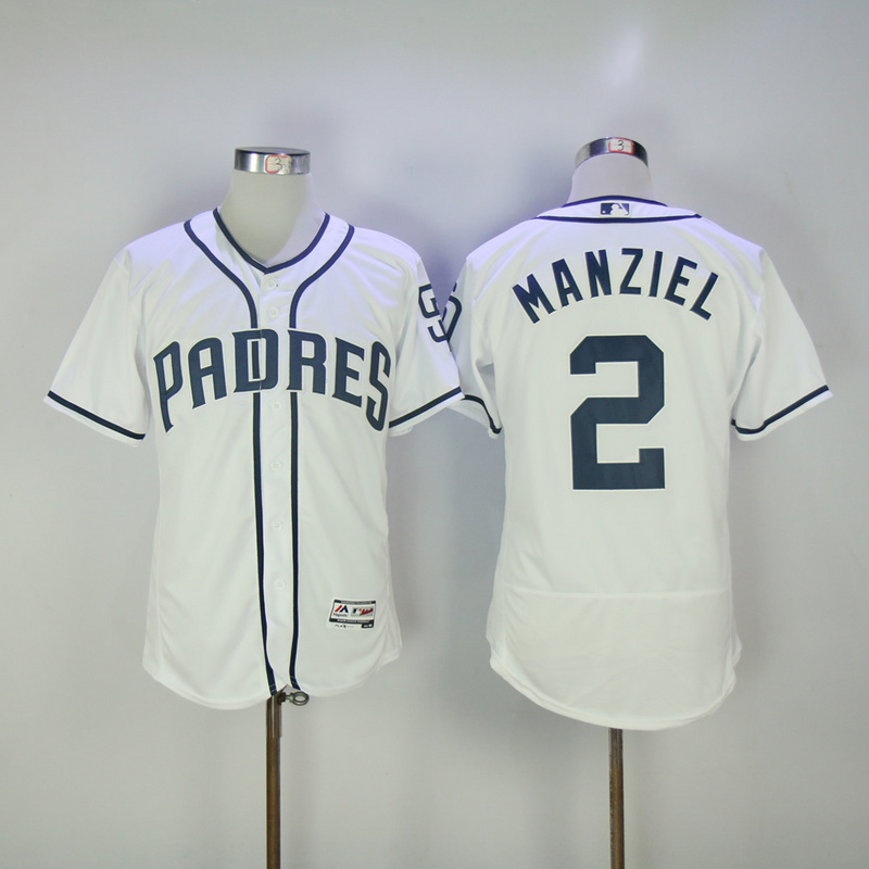 MLB San Diego Padres #2 Manziel White Elite Jersey