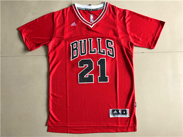 NBA Chicago Bulls #21 Bulter Red Short Sleeve Jersey