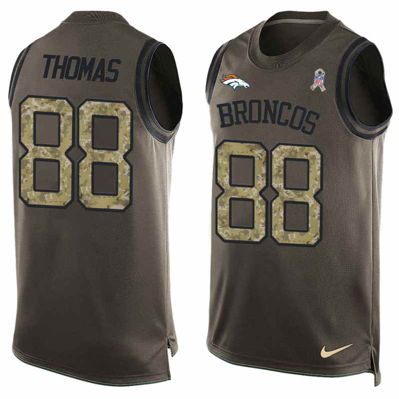 NFL Denver Broncos #88 Thomas Limited Green Salute to Service Tank Top