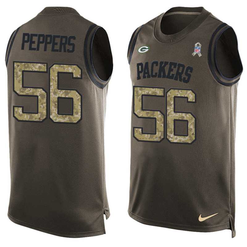 NFL Green Bay Packers #56 Peppers Limited Green Salute to Service Tank Top