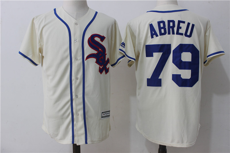 MLB Chicago White Sox #79 Abreu Majestic Ivory Cream Jersey
