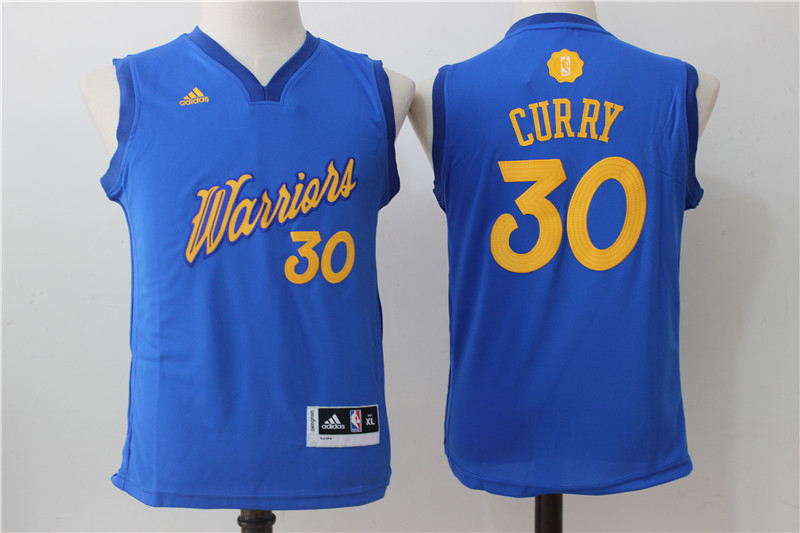 NBA Golden State warriors #30 Curry Blue Kids Jersey