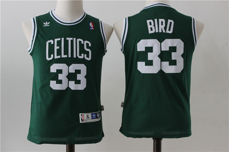 NBA Boston Celtics #33 Bird Green Kids Jersey