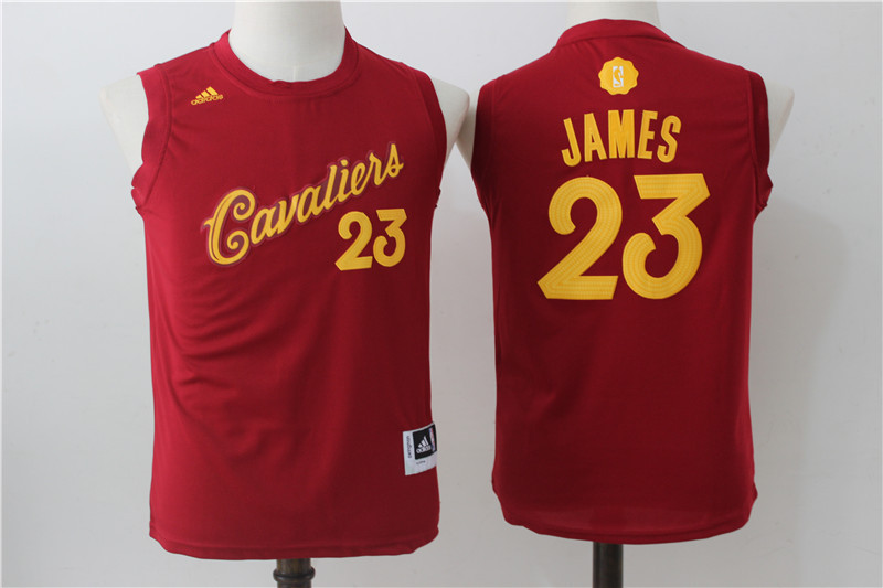 NBA Cleveland Cavaliers #23 James Kids Red Jersey