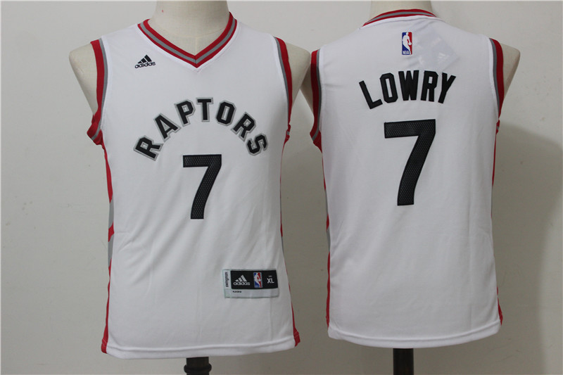NBA Toronto Raptors #7 Lowry White Youth Jersey