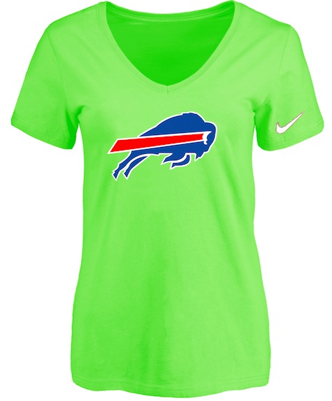 Buffalo Bills L.Green Womens Logo V-neck T-Shirt