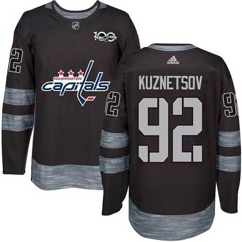 NHL Washington Capitals #92 Kuznetsov 100th Anniversary Hockey Jersey