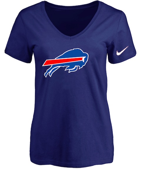 Buffalo Bills D.Blue Womens Logo V-neck T-Shirt