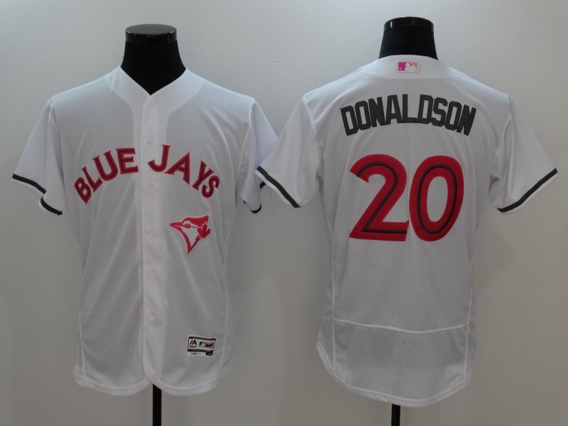 MLB Toronto Blue Jays #20 Donaldson White Elite Monthers Jersey