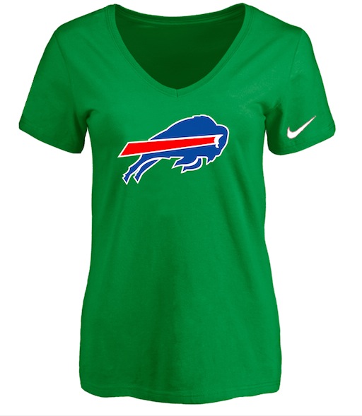 Buffalo Bills D.Green Womens Logo V-neck T-Shirt