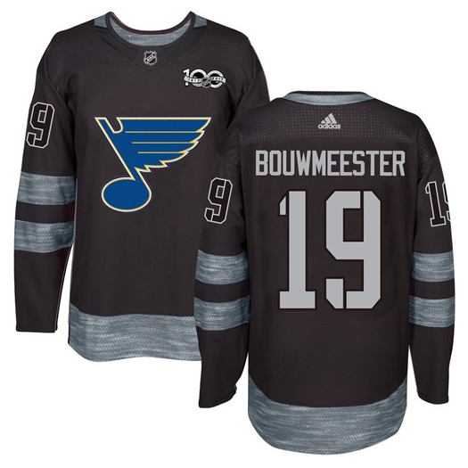NHL St.Louis Blues #19 Bouwmeester 100th Anniversary Hockey Jersey