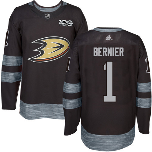 NHL Anaheim Ducks #1 Bernier 100th Anniversary Hockey Jersey