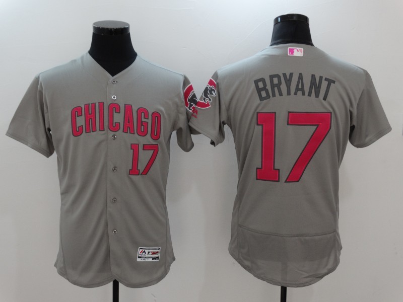 MLB Chicago Cubs #17 Bryant Grey Monthers Day Elite Jersey