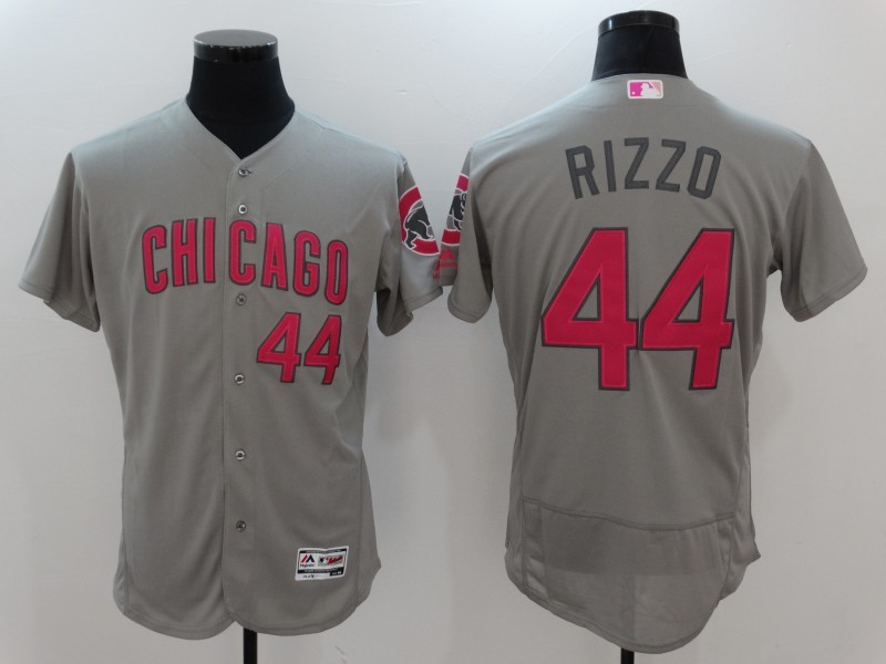 MLB Chicago Cubs #44 Rizzo Grey Monthers Day Elite Jersey