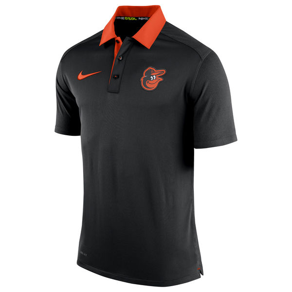 Mens Baltimore Orioles Nike Black Authentic Collection Dri-FIT Elite Polo