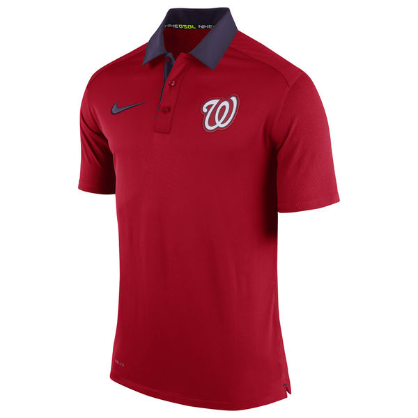 Mens Washington Nationals Nike Red Authentic Collection Dri-FIT Elite Polo