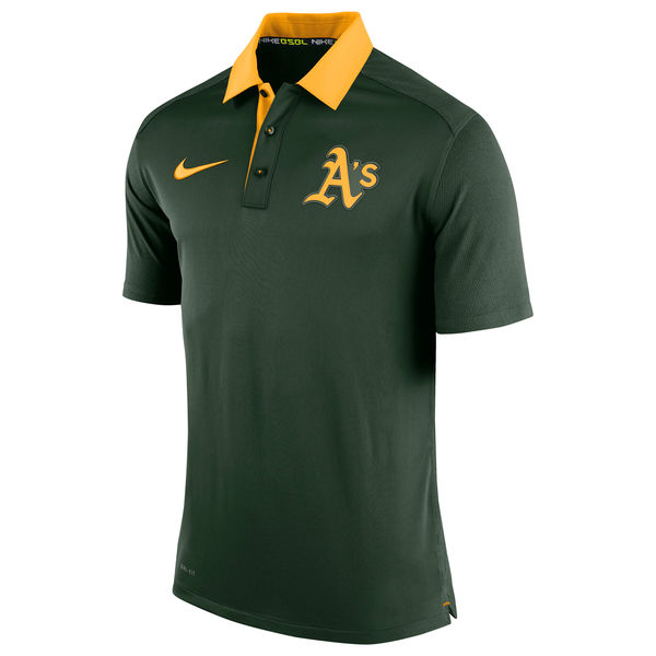 Mens Oakland Athletics Nike Green Authentic Collection Dri-FIT Elite Polo