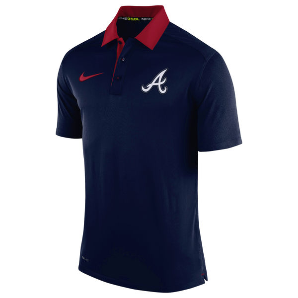 Mens Atlanta Braves Nike Navy Authentic Collection Dri-FIT Elite Polo