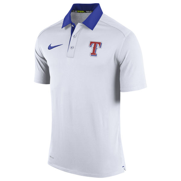 Mens Texas Rangers Nike White Authentic Collection Dri-FIT Elite Polo