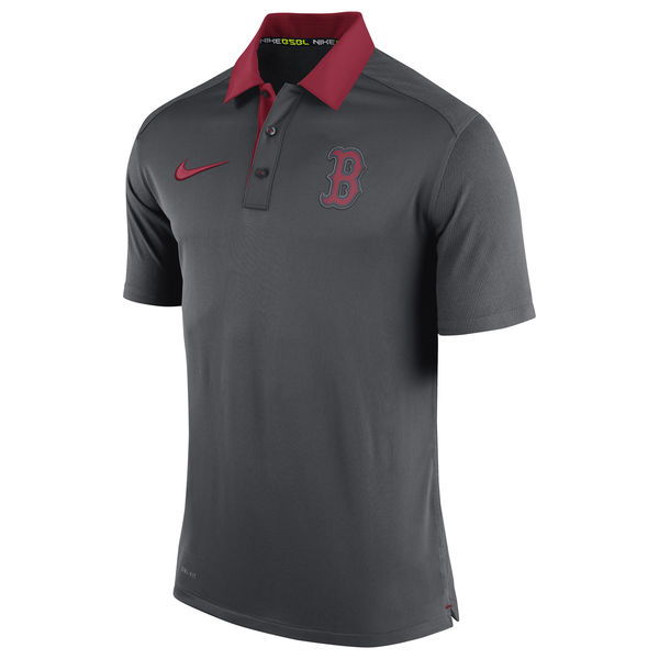 Mens Boston Red Sox Nike Anthracite Authentic Collection Dri-FIT Elite Polo