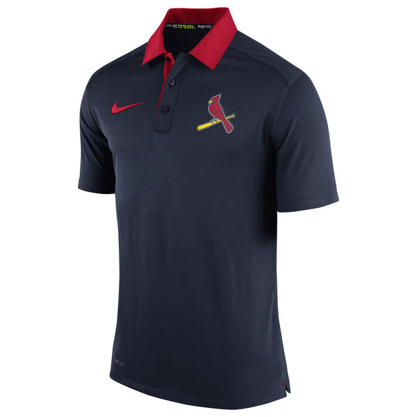 Mens St. Louis Cardinals Nike Navy Authentic Collection Dri-FIT Elite Polo