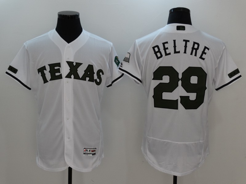 MLB Texas Rangers #29 Beltre White Anniversary Elite Jersey