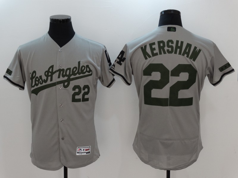 MLB Los Angeles Dodgers #22 Kershaw Grey Anniversary Elite Jersey