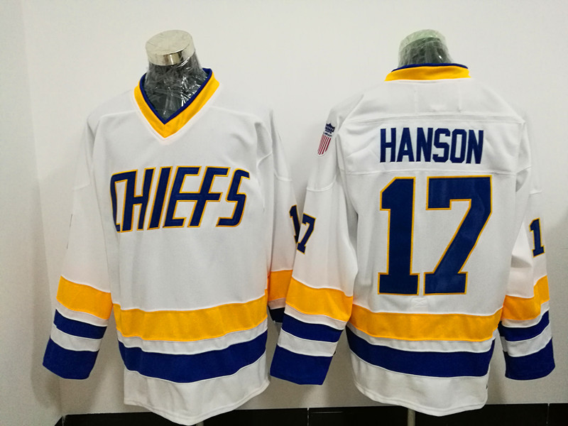 NHL Chiefs #17 Hanson Hockey Ice Winter White Jersey