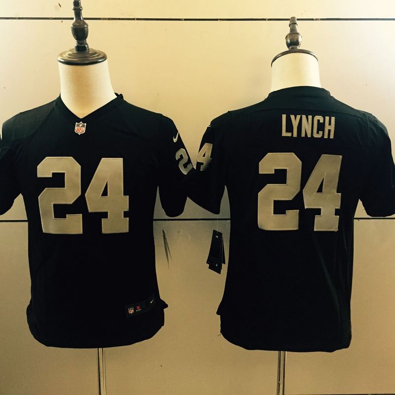 Nike Oakland Raiders #24 Lynch Black Kids Jersey