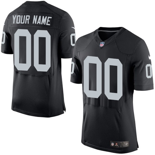 Mens Oakland Raiders Nike Black Elite Custom Jersey 
