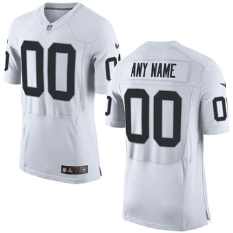 Mens Oakland Raiders Nike White Elite Custom Jersey.jpeg