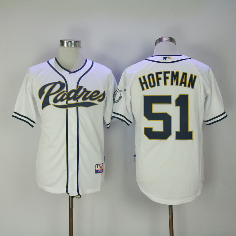 MLB San Diego Padres #51 Hoffman White Cool Base Jersey