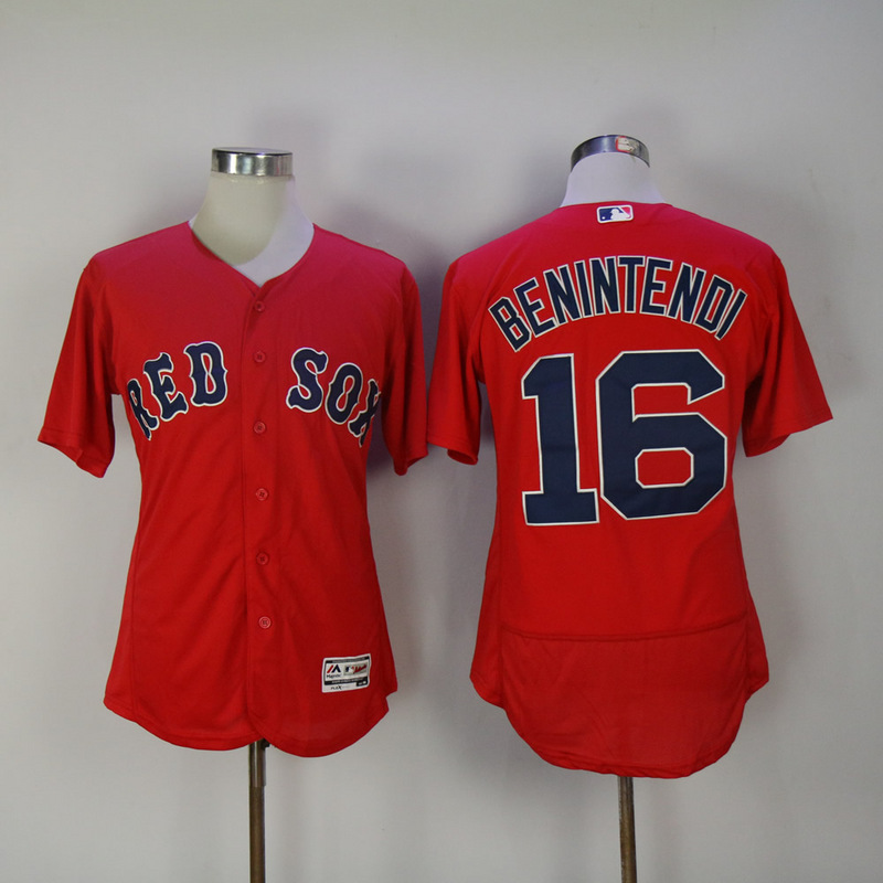 MLB Boston Red Sox #16 Benintendi Red Elite Jersey