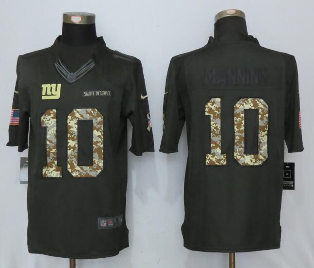 New Nike York Giants 10 Manning Anthracite Salute To Service Limited Jersey  