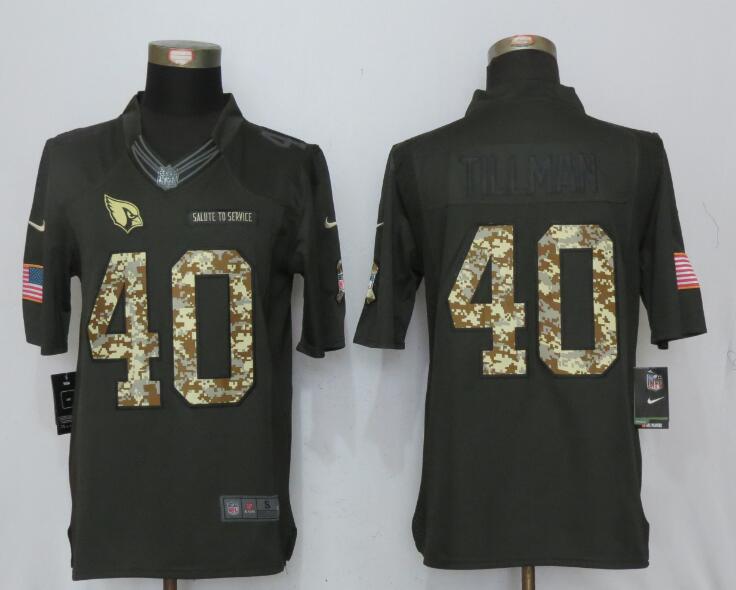 New Nike Arizona Cardinals 40 Tillman Anthracite Salute To Service Limited Jersey